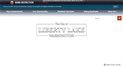 Desktop Screenshot of libertylakewa.gov